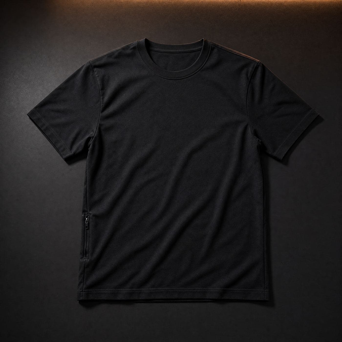 Hidden-Pocket Tee, laid flat
