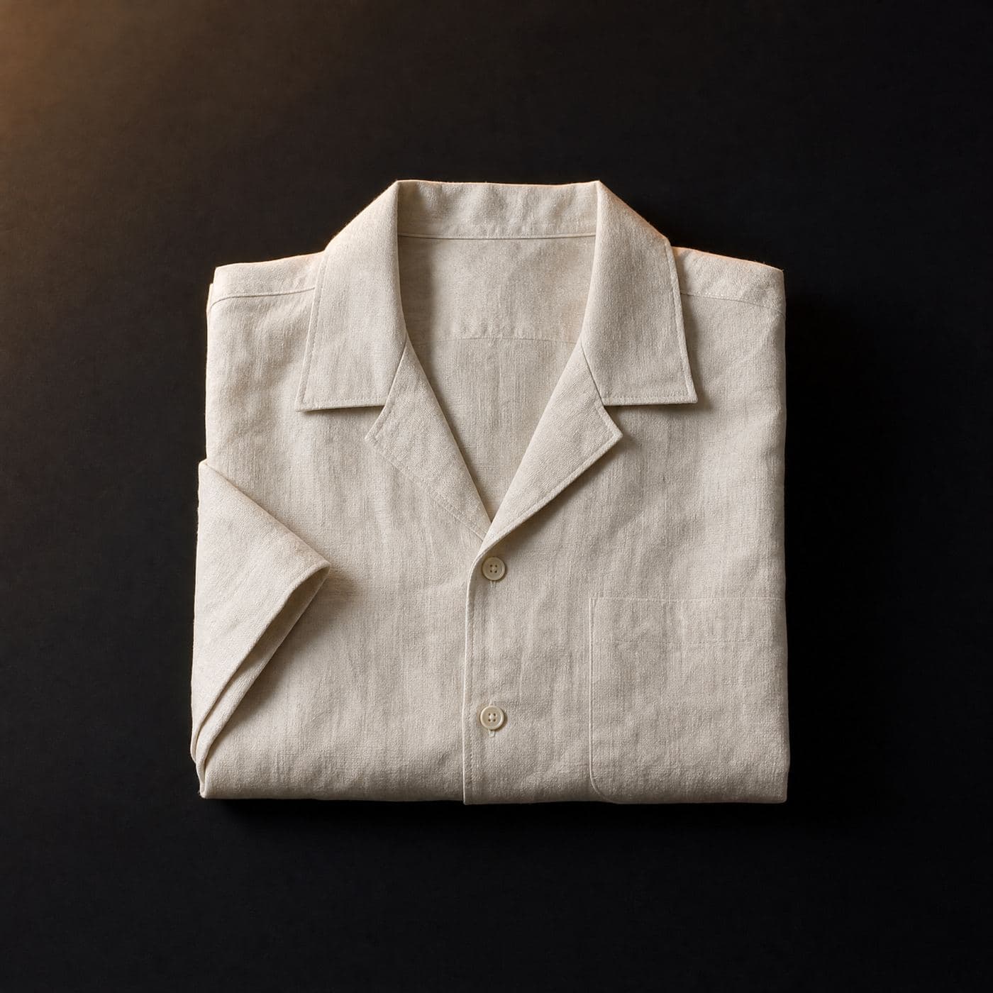 Linen-Blend Shirt, laid flat